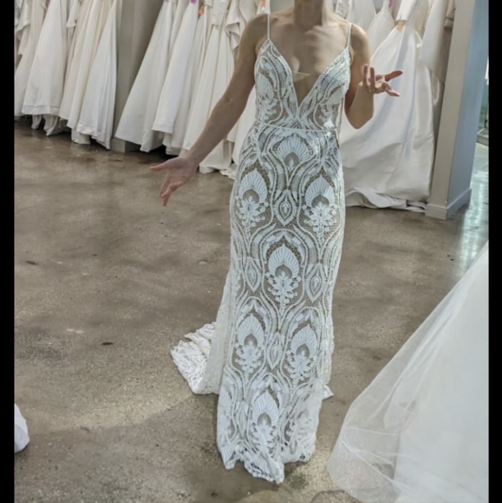Exquisite Cream Lace Bridal Gown - Picture 5 of 5